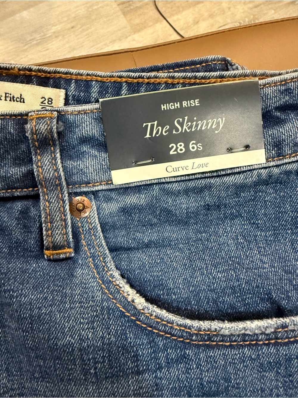 Abercrombie & Fitch The Skinny High-Rise Jeans - Blue Denim